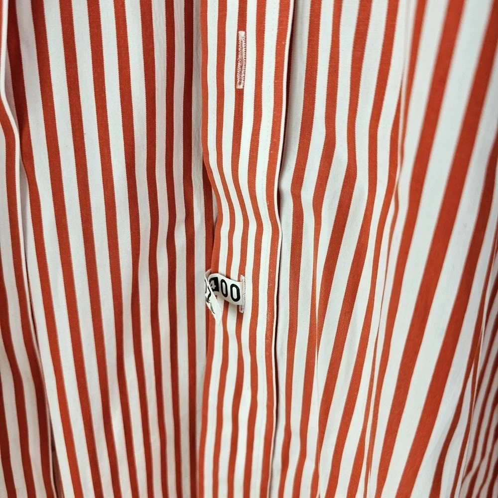 Ralph Lauren Orange Striped Long Sleeve Dress Shirt XL Custom Fit Green Pony - Picture 6 of 8